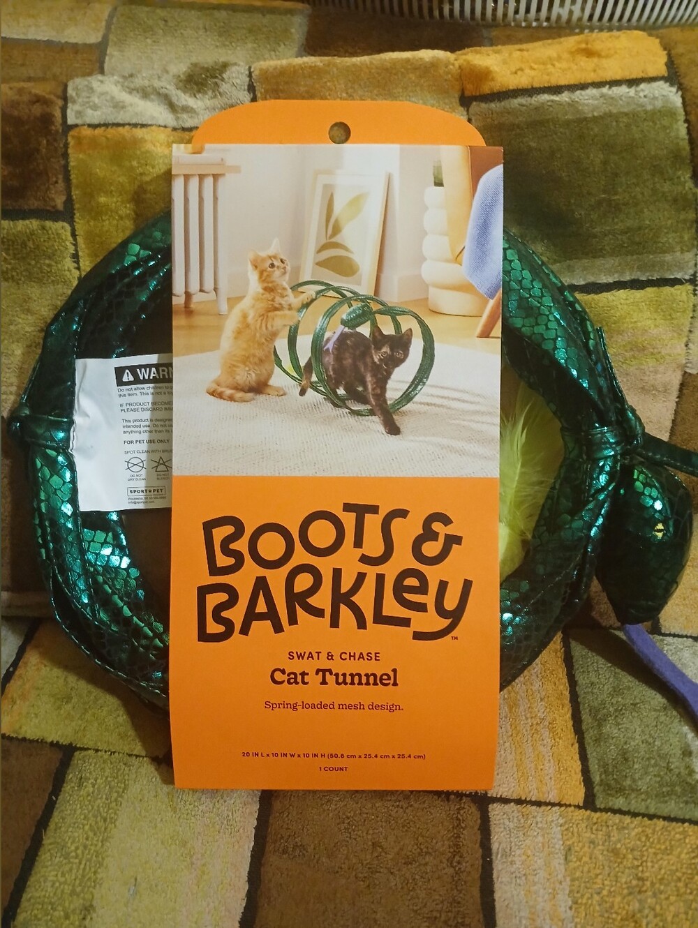 The Boots and Barkley Cat Tunnel is a fun and interactive pet toy 